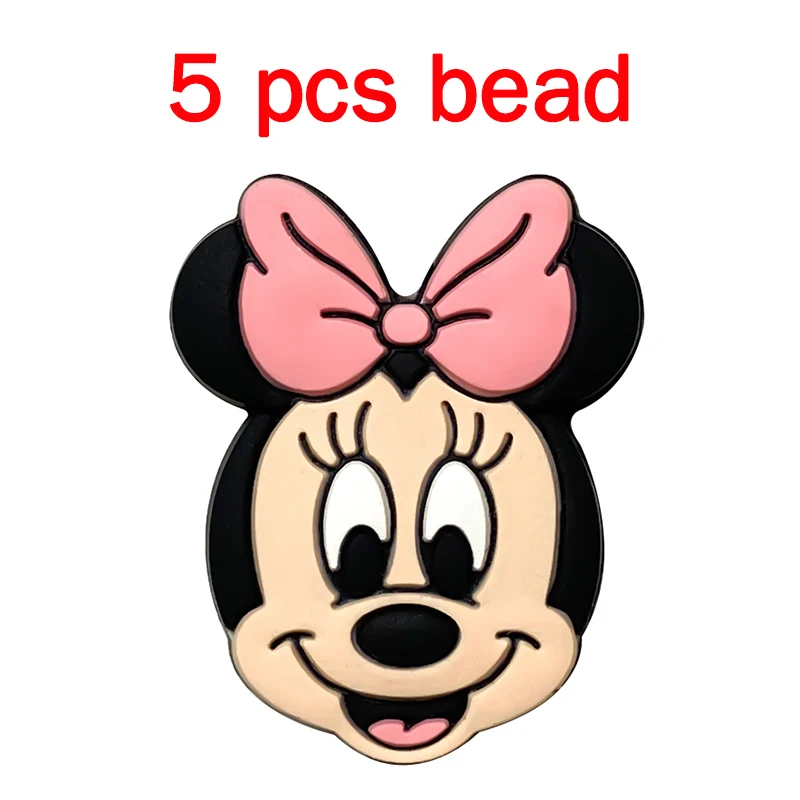 5 Stück Silikon-Cartoon-Perlen Schnullerkette Baby DIY Pflege Nippelkette Zubehör – Detail 6