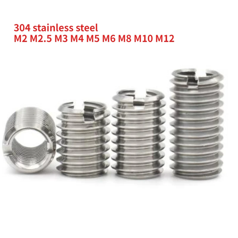 4-20pcs M2 M.5 M3 M4 M5 M6 M8 M10 M12 304 A2 Stainless Steel Inner and Outer Thread Nut Conversion Thread Slotted Tooth Socket