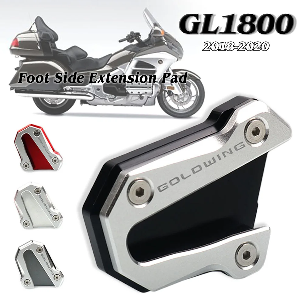 For HONDA GL1800 Goldwing 1800 GL 1800 18-23 Motorcycle CNC Kickstand Foot Side Stand Extension Pad Support Plate Enlarge Stand