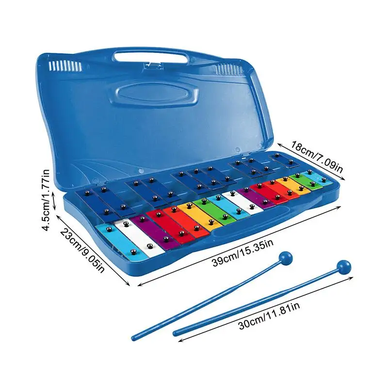 Xylophone professionnel en métal pour enfants, équipement de musique, glocoopération, pointe DNomatic, pour le jour de l'an, anniversaire