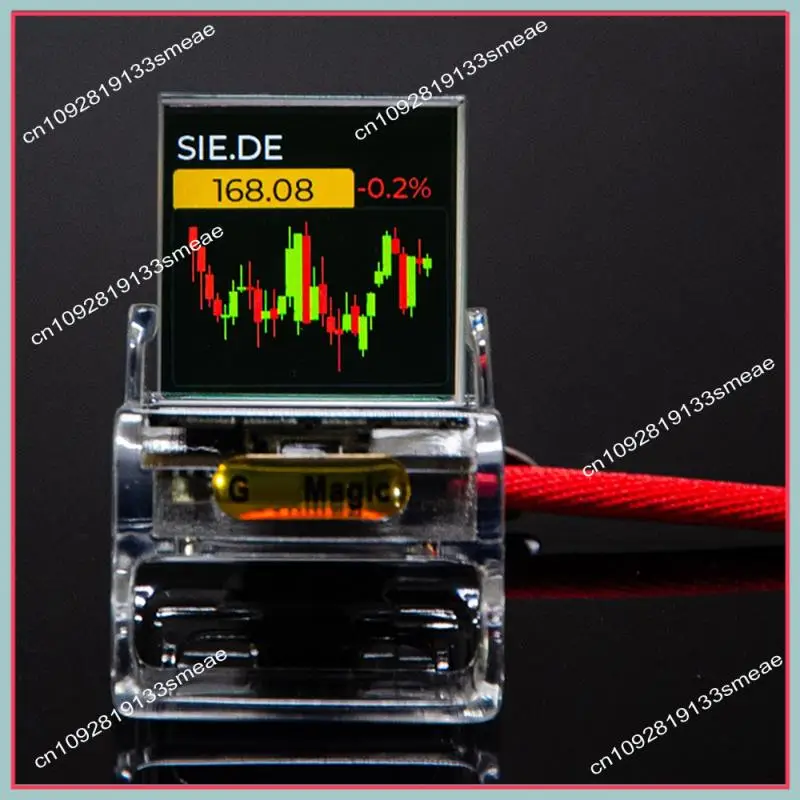 N94R Bitcoin Stock Ticker Monitor Wetter Digital Display Uhr Personalisierte GIF Bild Wiedergabe Integrierte Gyro Sensor Uhr A
