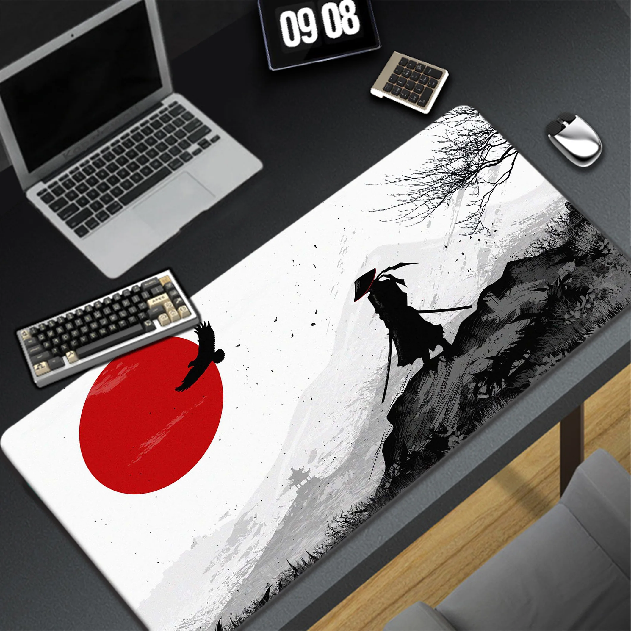 Japanse Stijl Notebook Gaming Mousepad Gamer Snelheid Toetsenbord Pads Laptop Tapijt Vergrendeling Rand Grote Muismat Voor Gamer Kleed