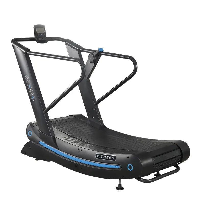 Large Unpowered Adjustable Aerobic Treadmill LED Screen Mechanical Driving Foldable Design Wireless Heart Rate Test