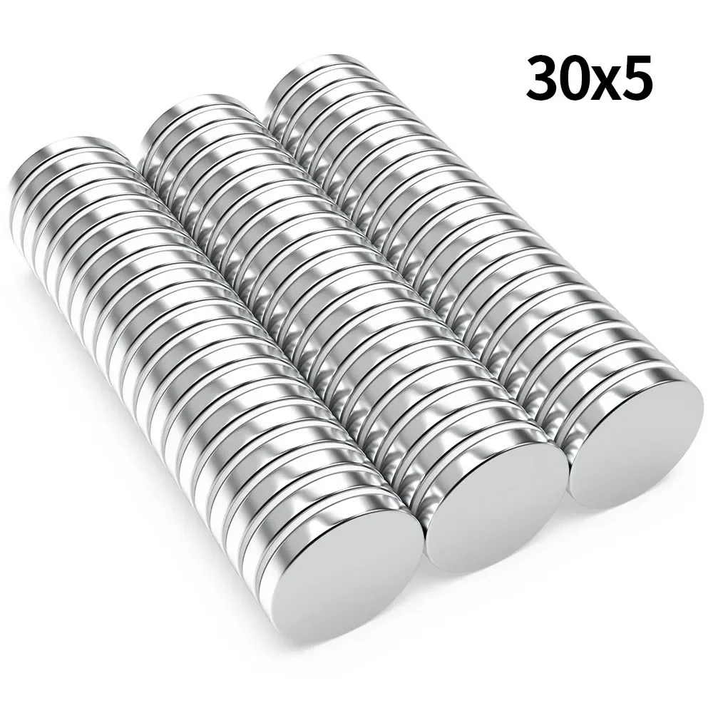 

30x5mm N35 Super Strong Neodymium Magnet Round NdfeB Powerful Permanent Magnetic imanes Refrigerator Magnets 30*5