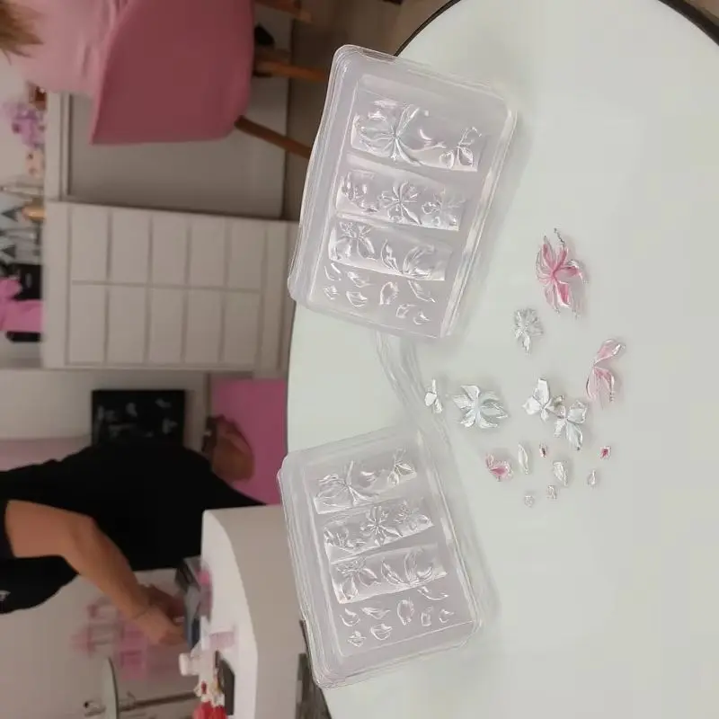 1 pièces 3D acrylique moule à ongles fleur de lys coquille de mer conque corail étoile de mer décorations d'ongles bricolage Silicone manucure moule Nail Art moule