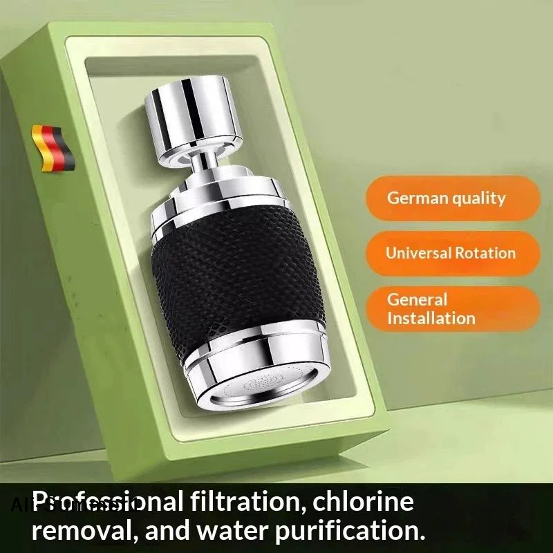 【E】360° Rotating Filter Pressurized Universal Faucet 3 Modes Splash-proof Water-saving Kitchen Supplies 1PC