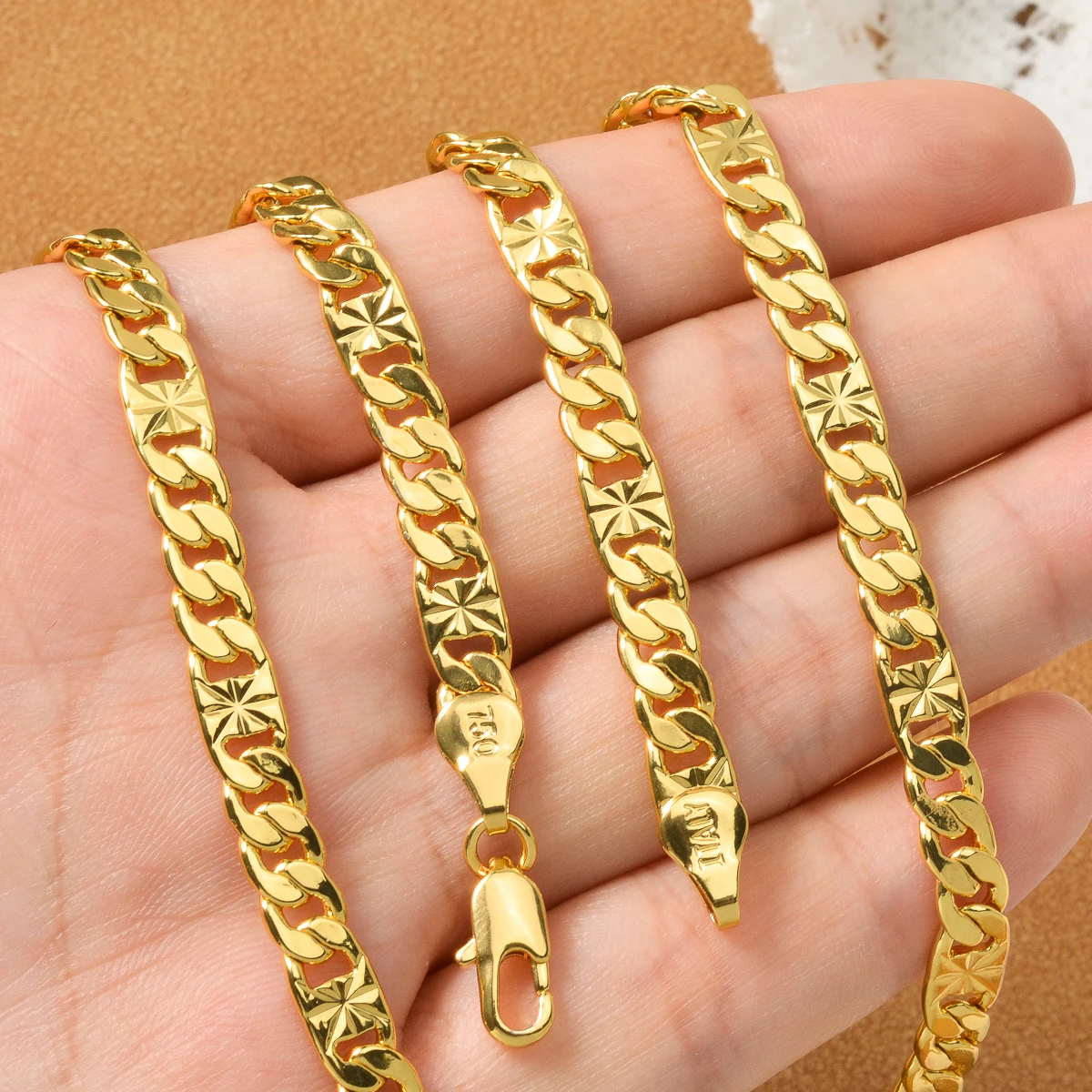Kalung Rantai Cuban Dubai 750  - Dubai Men'S Fashion ulasan dan harga