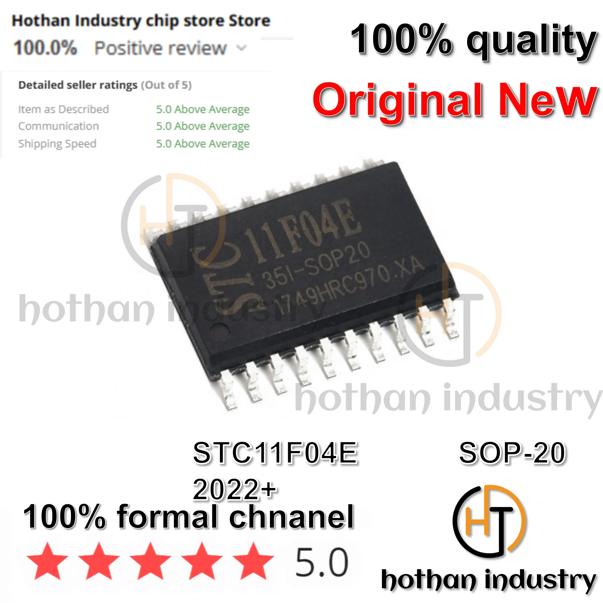 （1-10 PCS）100% NEW STC11F04E 11F04E CPU core: 51 series CPU maximum frequency: 35MHz Working voltage range: 3.7V~5.5V