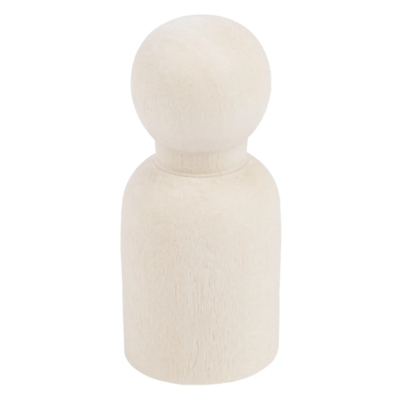 Muñeca familiar de madera sin pintar, muñeco de boda, decoración de bebé, garabatos, hombre de madera, 100 piezas