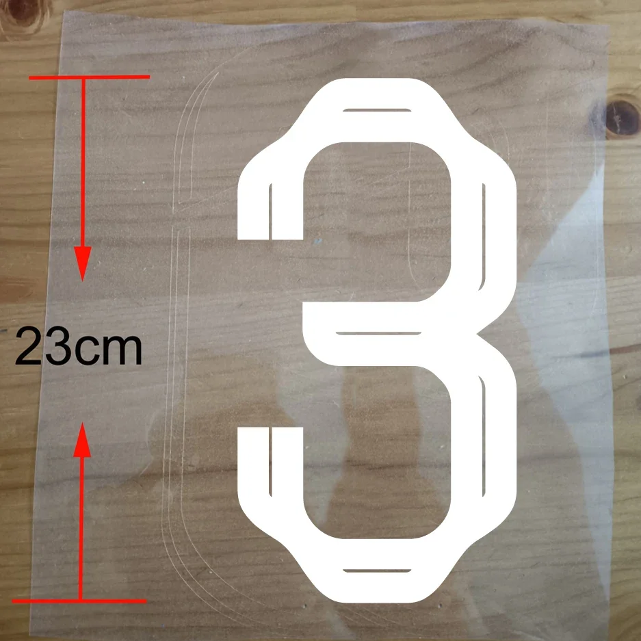 High 23cm Customized Number for Clothes, Customize Basketball Volleyball Football Number Name Iron on Patch Number 0-9# Printing