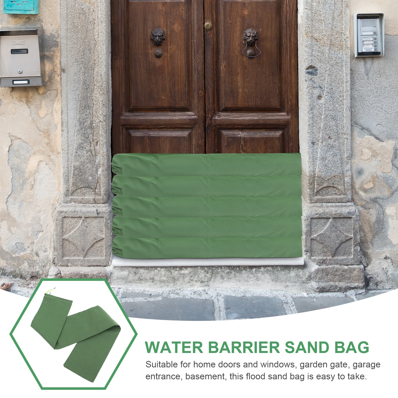 Flooding Sandbag Heavy Duty Canvas Anti Flood Barrier Door Window Gate Water Stop Protection Reusable Flood Defence Barrier Sand