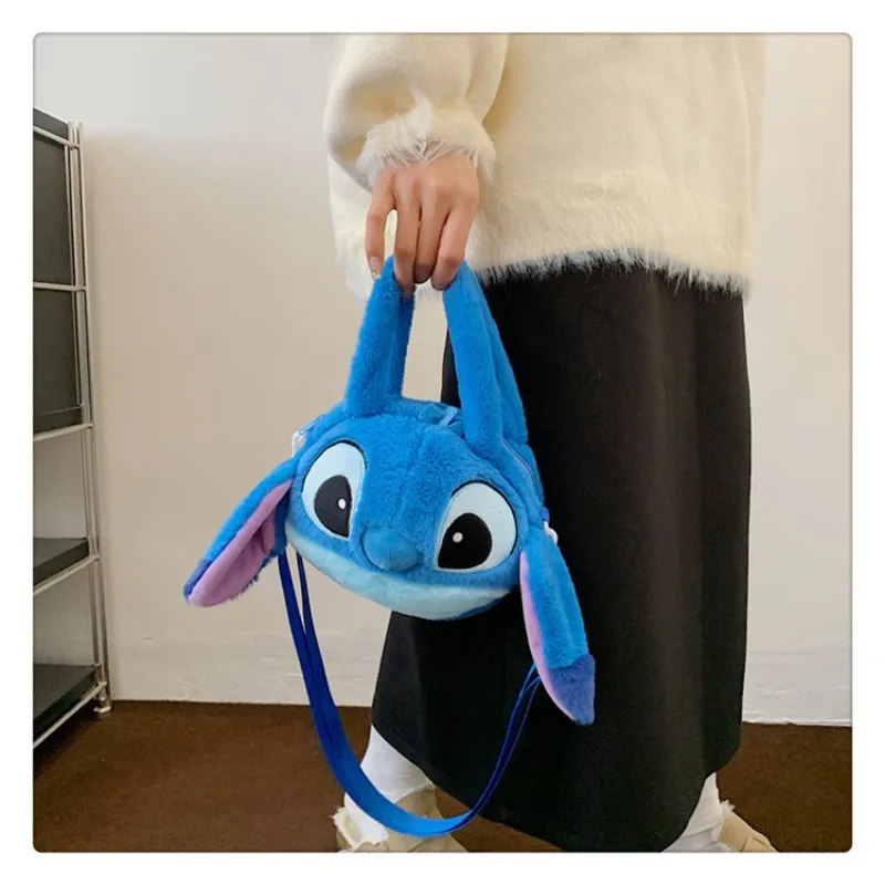 Disney New Lilo & Stitch pluszowe zabawki Kawaii pluszowa torba kurierska dziewczynka torebka Anime pluszowe zabawki dla dzieci Cartoon Plushie miękka torba