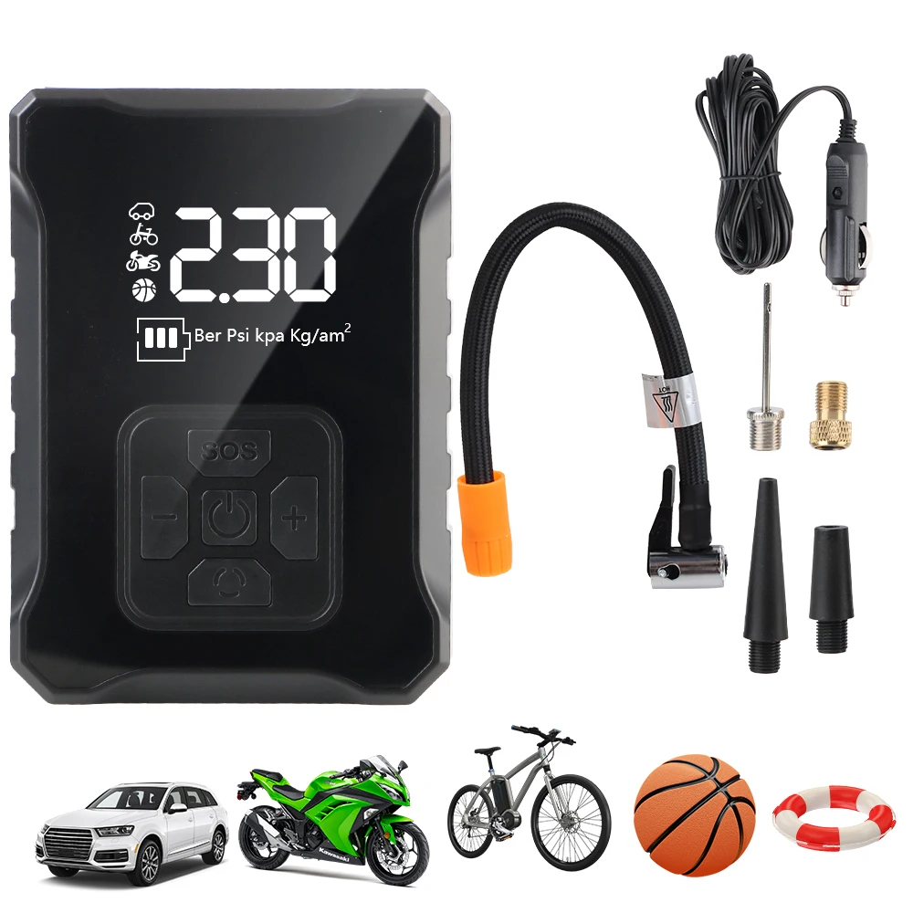

1PC Air PumpTire Inflator Wired/Wireless for Motorcycle Boat AUTO Tyre Balls Digital Display Inflation Pump Car Mounted