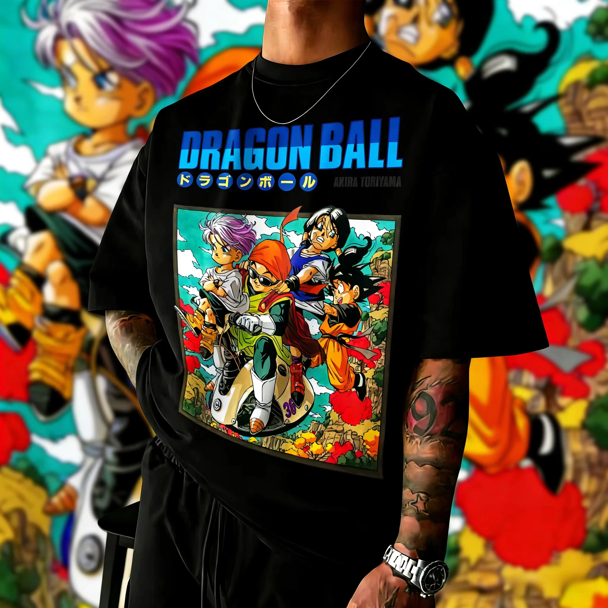 

2026 New Summer Dragon Ball 40th Anniversary Son Gohan Cotton Anime Printed T-shirt Extra Size Casual Streetwear Unisex Y2k