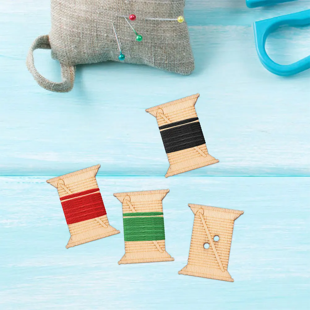 

100 Pcs Wooden Winding Boards Thread Storage Winders Sewing Crochet Yarn Cotton Embroidery Bobbins Organizer DIY