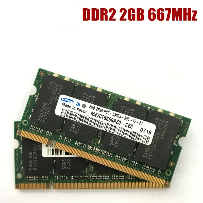 Imagem -02 - Memória do Portátil do Samsung-ddr2 2gb Pc2 5300s 6400s 2g 800 667 Mhz