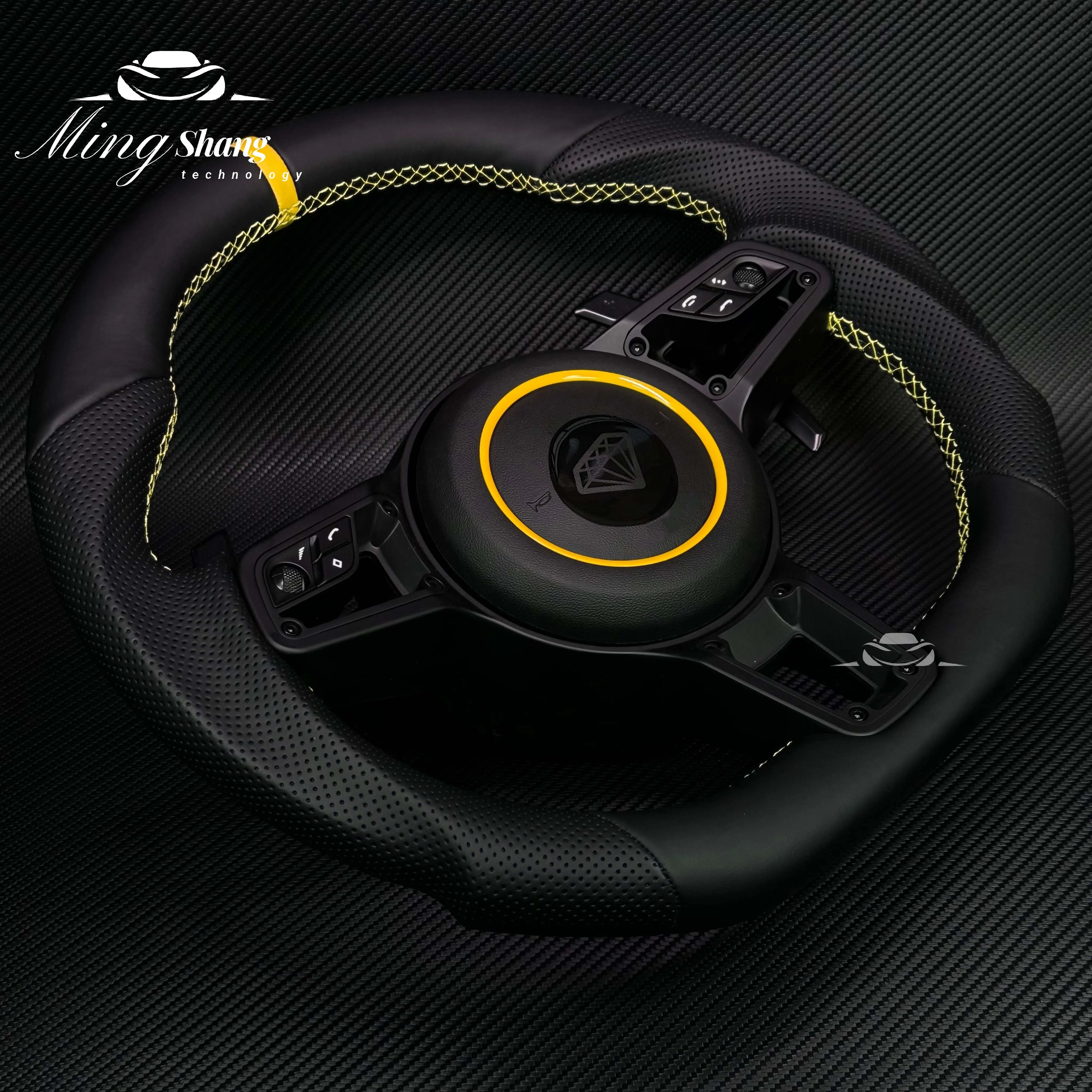 Fit for Porsche Panamera Cayenne Macan 718 Cayman Taycan 918 911 Boxster Carrera 981 718 958 957 997 Sporty all Steering Wheel view 4