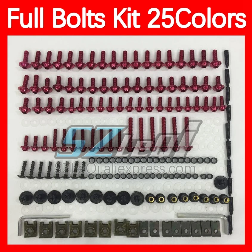 Fairing Bolts Full Screw Kit For SUZUKI KATANA GSXF600 GSX600F 2003 04 2005 2006 2007 03 04 05 06 07 Body Bolt Screws Nuts 268ps