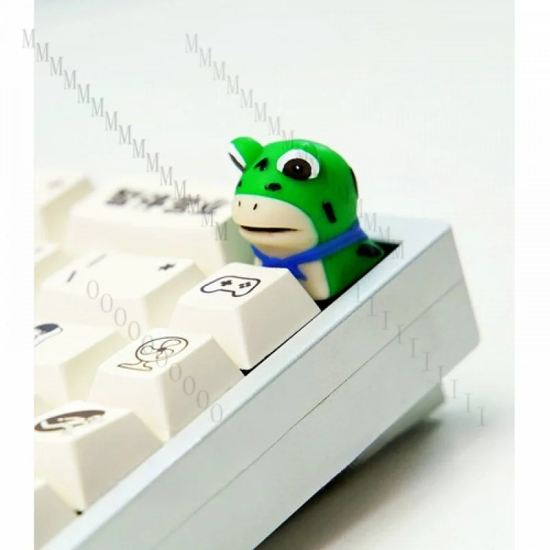AQ  Little Cute Frog Resin Keycaps 3D Artisan Keycap For MX Mechanical Keyboard