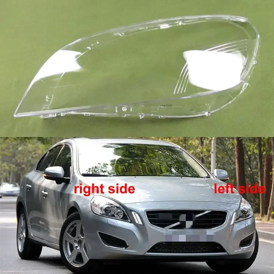 

For Volvo S60 V60 2009-2013 Transparent Lamp Shade Headlamp Cover Headlight Shell Plexiglass Replace The Original Lampshade