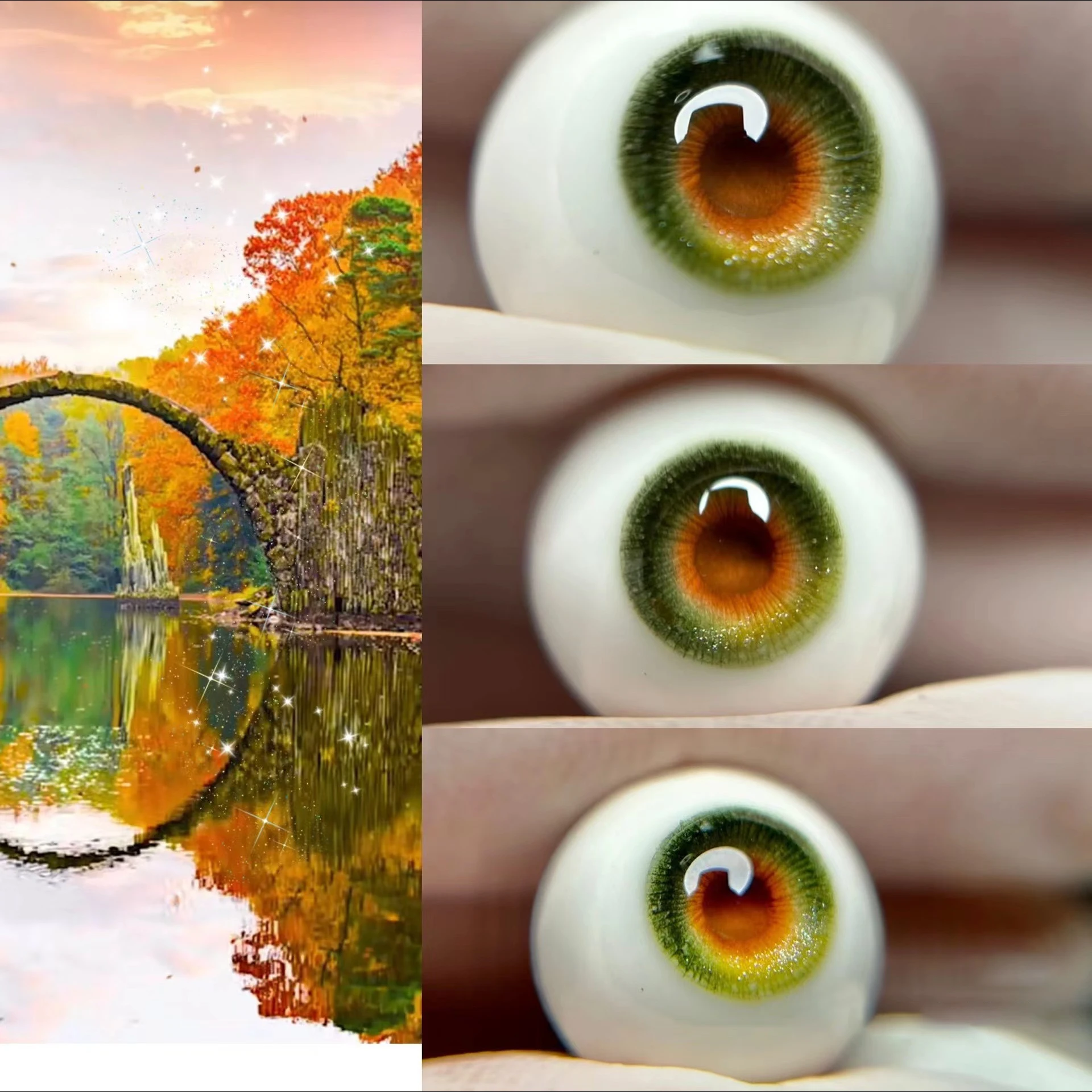 8mm/10mm/12mm/14mm/18mm Resin Eyes Green Eyes Doll Accessories For 1/6 1/8 1/3 BJD Doll OB11 DIY Handmade Eyeball