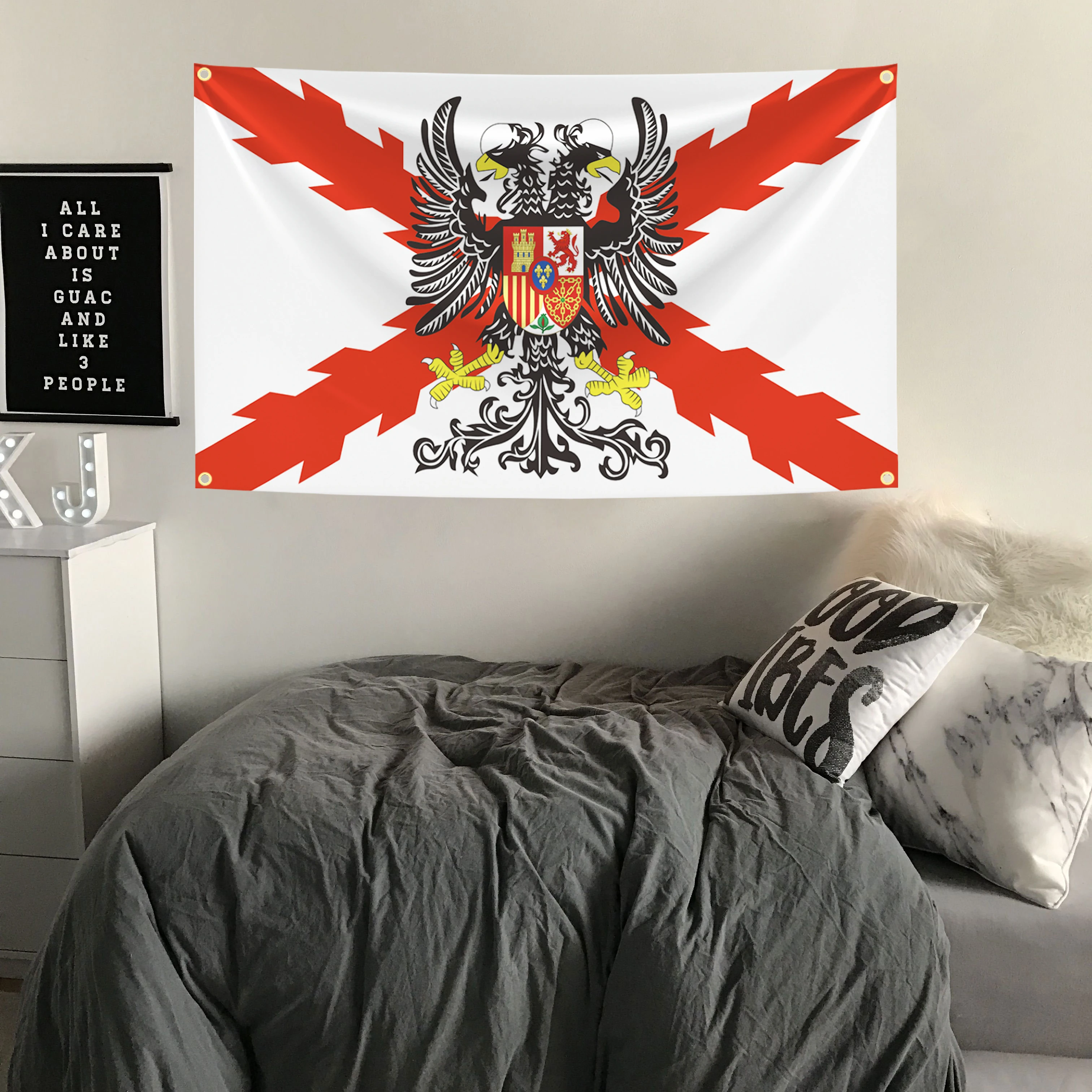 90x150cm imperio español Cruz de Borgoña bandera tapiz Banner para Bar casa de cerveza universidad dormitorio arte tapiz Banner regalo
