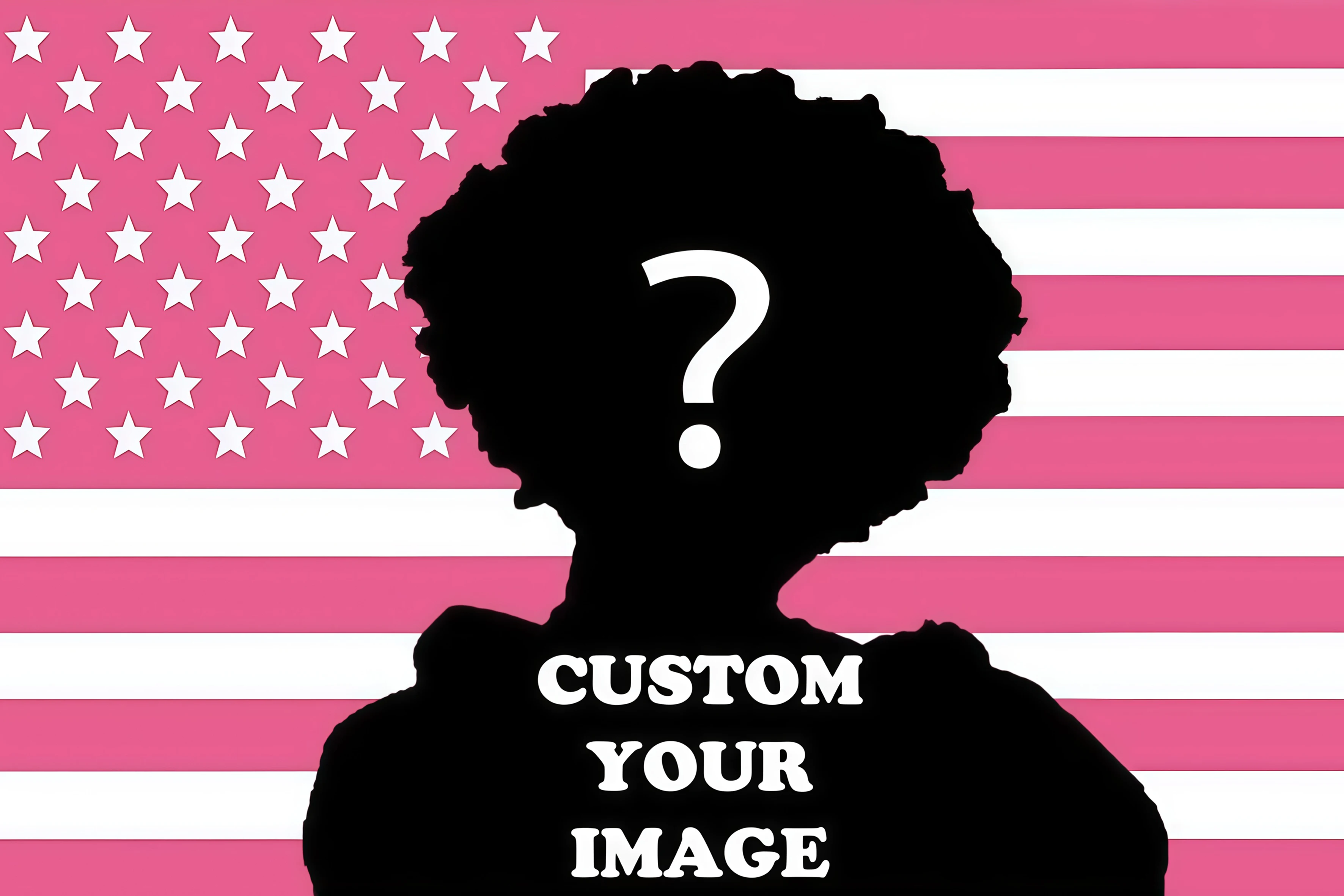 Custom Pink USA America Flag Personalized Design Your Image Funny