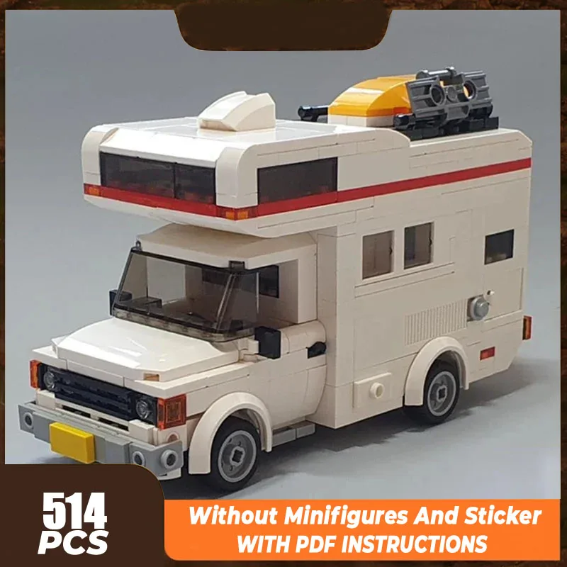 City Car Model Moc Building Bricks 7-stud Transport MK2 Camper Technology Modular Blocks Gifts Christmas Toys DIY Sets Assembly