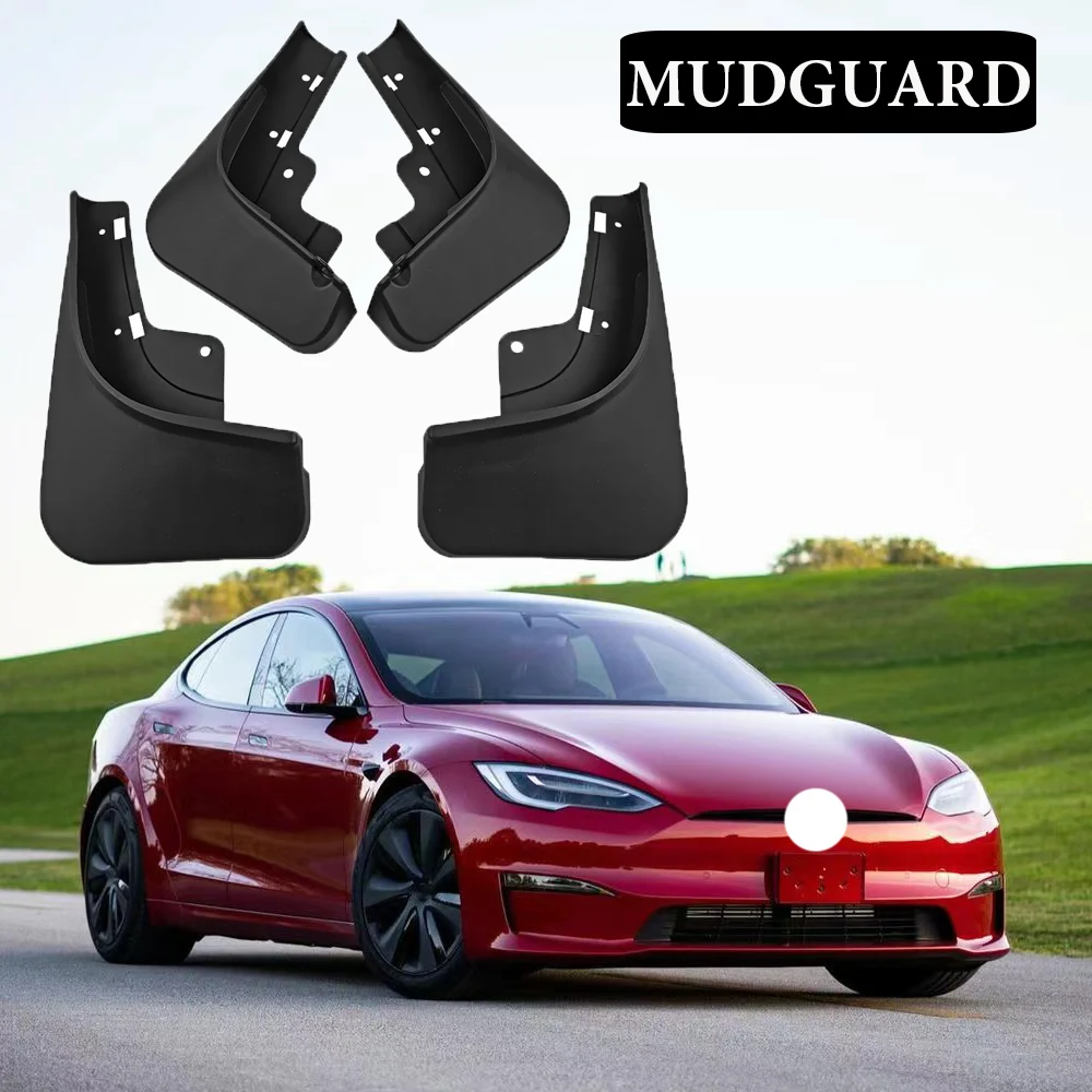 

MudFlaps For Tesla Model S 2022 2023 Mud Flaps Splash Guard Mudguards Front Rear Fender Auto Styline Car Accessories