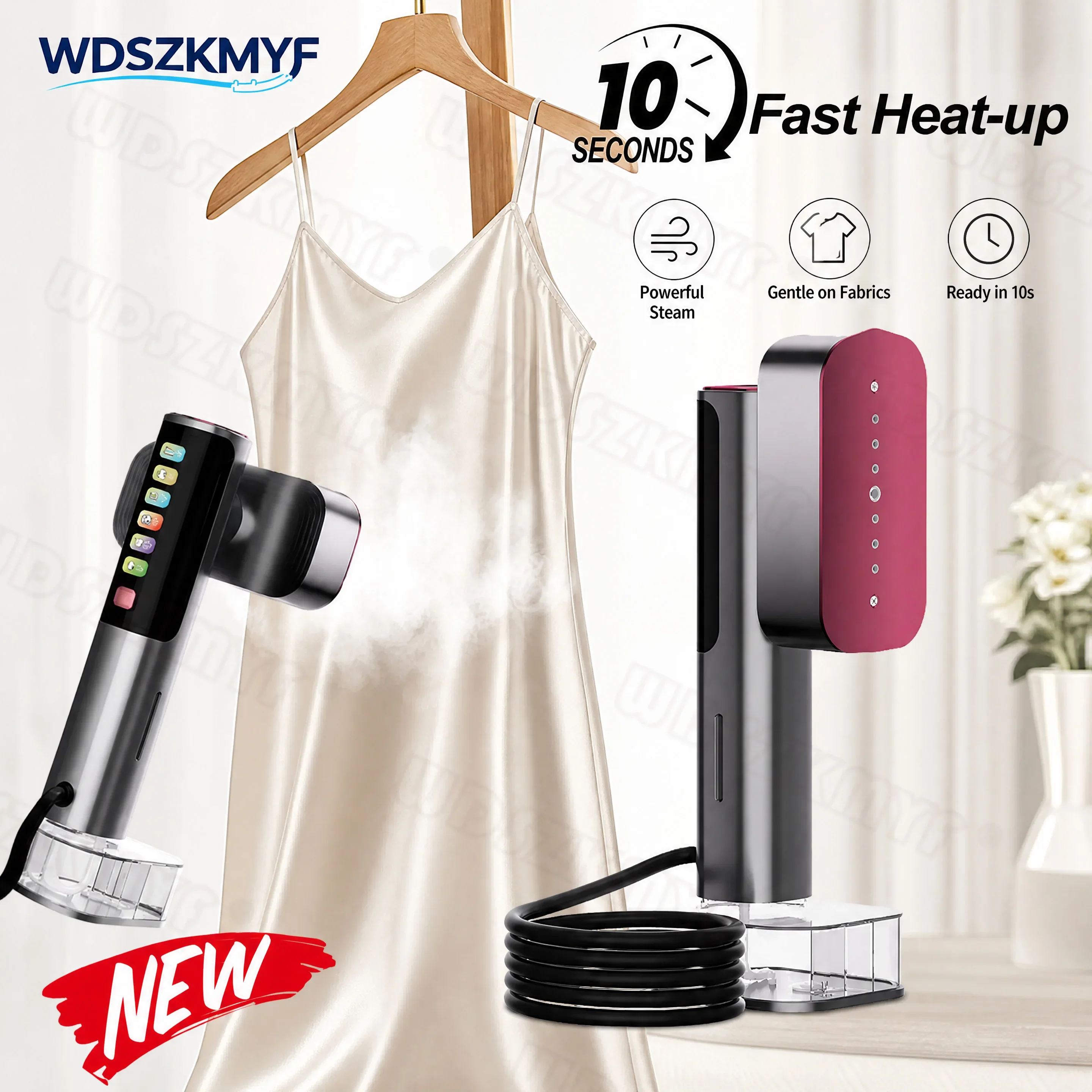 NEW Handheld Steam Iron Garment Steamer Portable Mini for Clothes Fast Heating Travel Garment Fabric Press Machine with Home