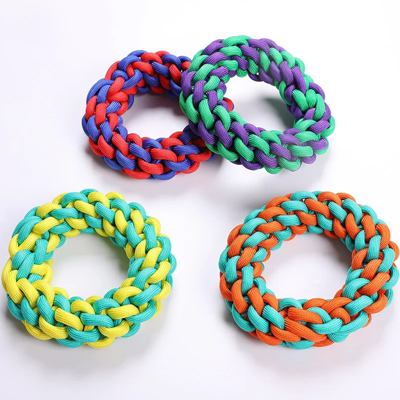 Pet cotton knot toy set, bite resistant and wear-resistant cotton rope ball dog toy, multi-color cotton ball dog toy