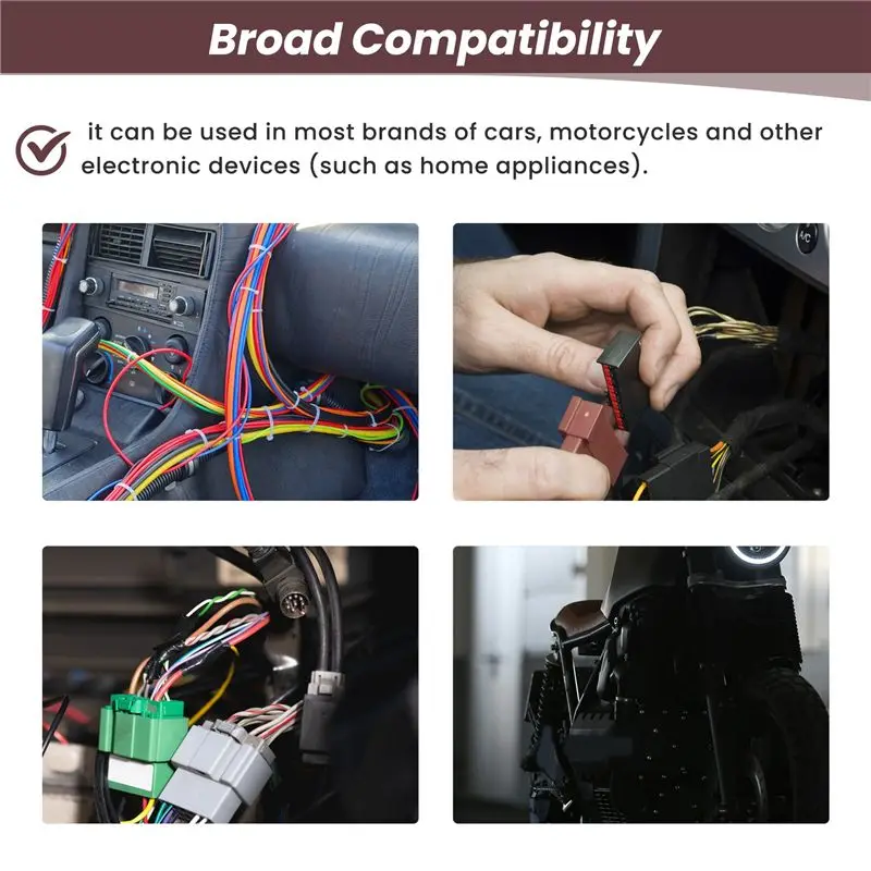 Auto Terminal Removal Tool, Car Electrical Wiring Pin Extractor Connector Puller Kit ,Depinning Tool Set(18Pcs)-ABQU