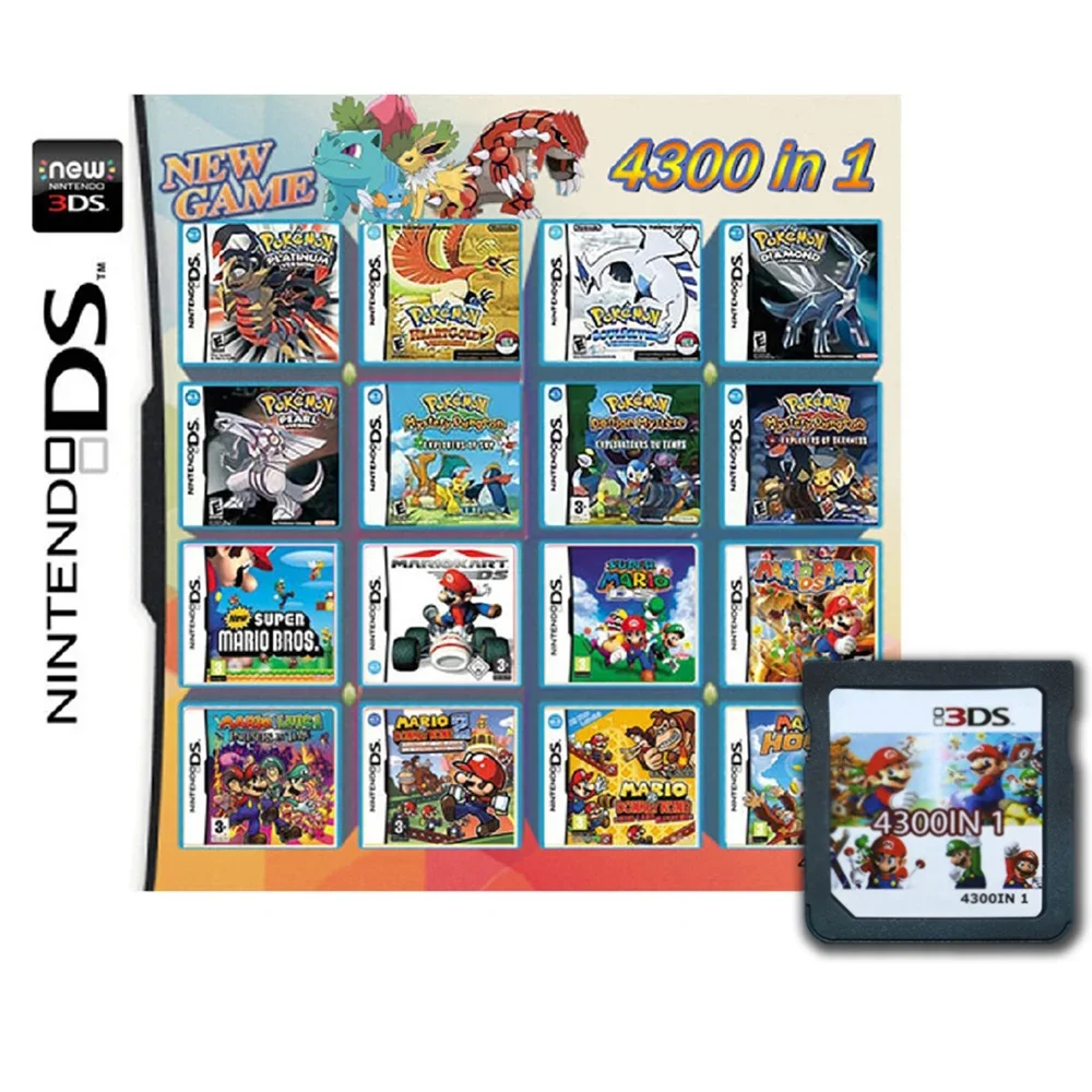 23 in 1 Compilation DS NDS 3DS 3DS NDSL Game Cartridge Card Video Game Handheld Player (R4 card)