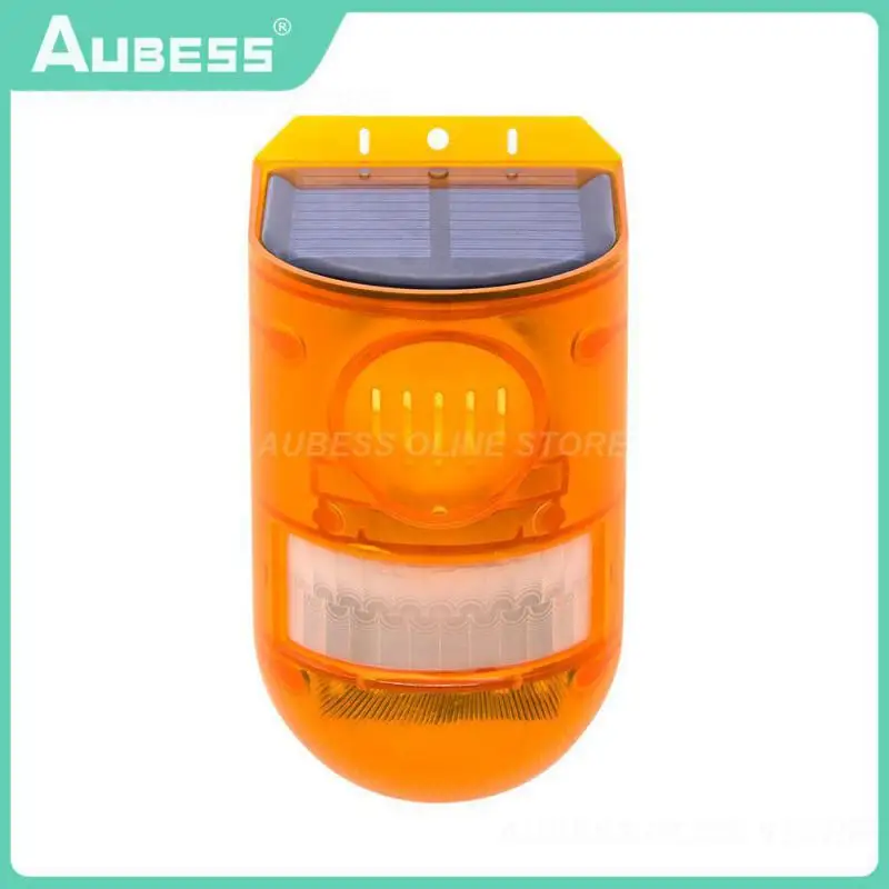 Solar Sound And Light Alarm Light 24-hour Inductive Sound Waterproof Anti-theft Warning Light Night Mode 110 Decibels 5-8 Meters