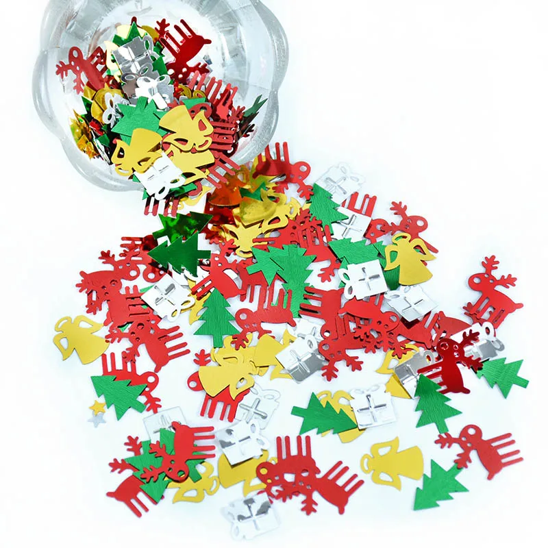 Frohe Weihnachten-Konfetti, glitzernder Weihnachtsbaum, Schneeflocke, Beeren-Konfetti, Hochzeit, Weihnachten, Party, Zuhause, Tischdekoration, 2025, Neujahr