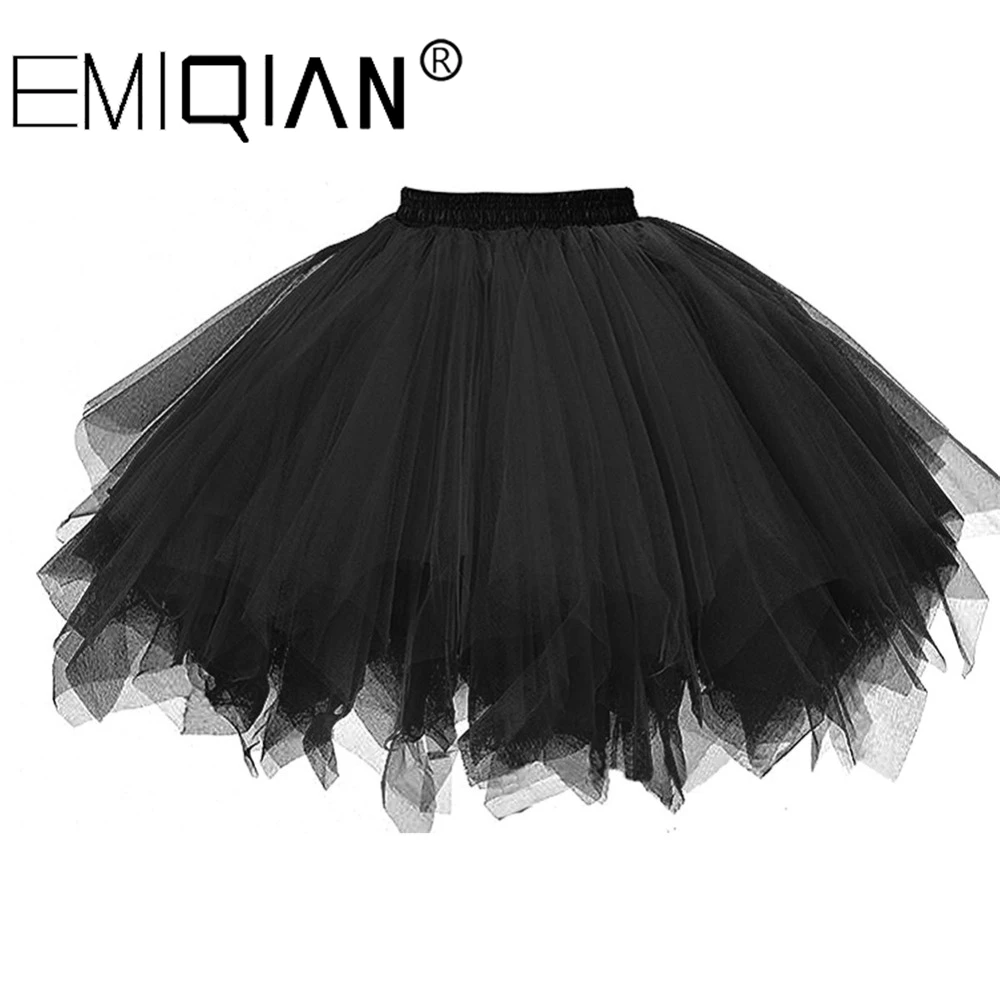 Short Petticoat Tulle Skirts Womens Elastic Stretchy Layers Summer Adult Tutu Skirt Underskirt