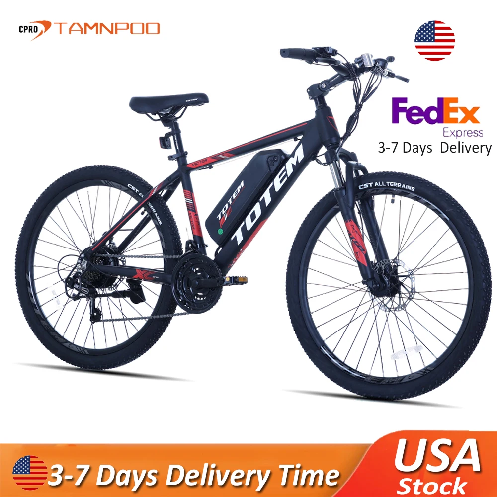 

Electric Bike for Adults 350W Motor 36V 10.4Ah Fast Charge Removable Battery Up to 20MPH 21 Speed 26” Electric Mountain Bicycle