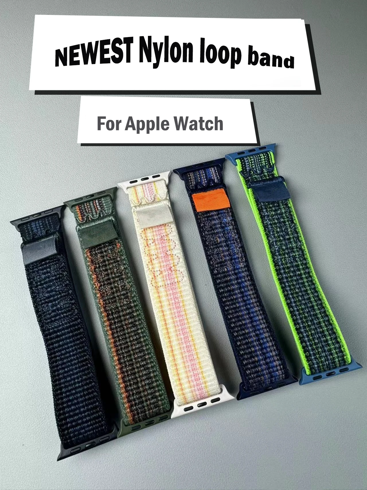 تصميم جديد النايلون حلقة الرياضة حزام ل سوار ساعة يد آبل 49 مللي متر سوار iWatch S10 9 8 7 6 5 4 se2 الترا 2 46 مللي متر 45 مللي متر 44 مللي متر 41 مللي متر 42 مللي متر