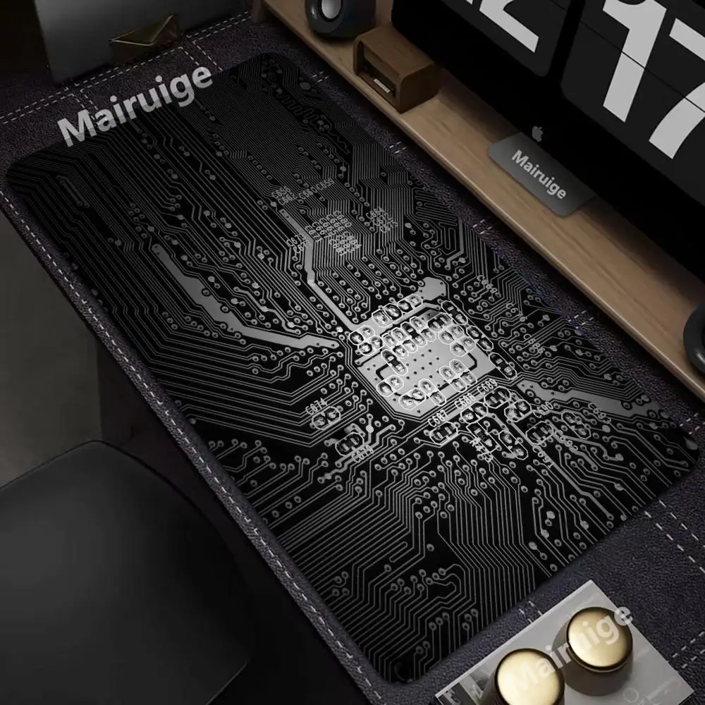 

Computer Inside Motherboard Circuit Board Mouse Pad HD Print Mousepad Large XXL Keyboard Natural Rubber Game Table Rug Desk Mats