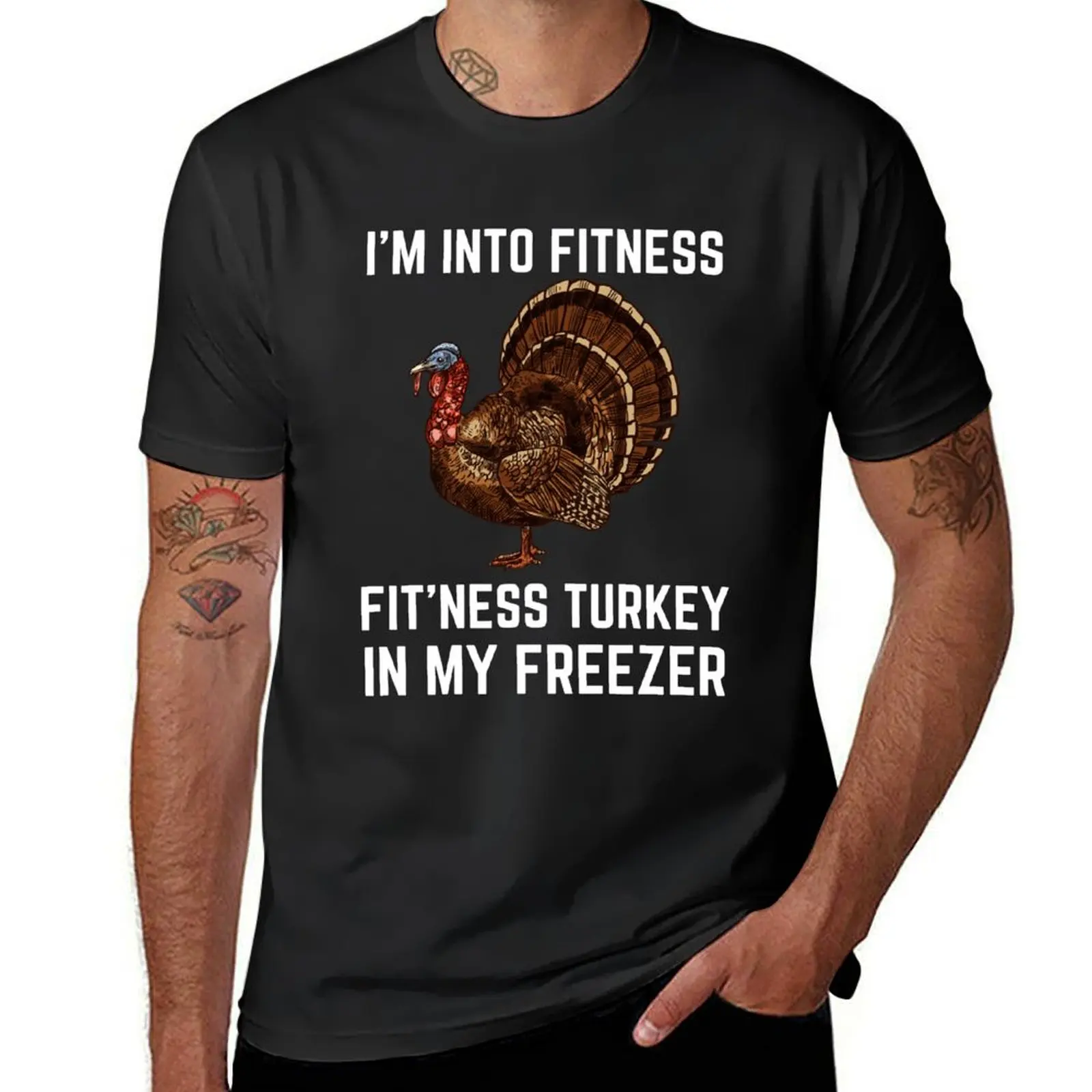 I'm Into Fitness Fit'ness Turkey In My Freezer Hunting T-Shirt heavyweights boys animal print sweat Men's t-shirt