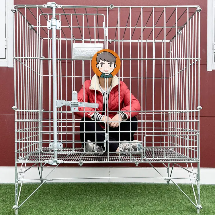 Steel galvanized dog cage Medium and small dog pet dog cage
