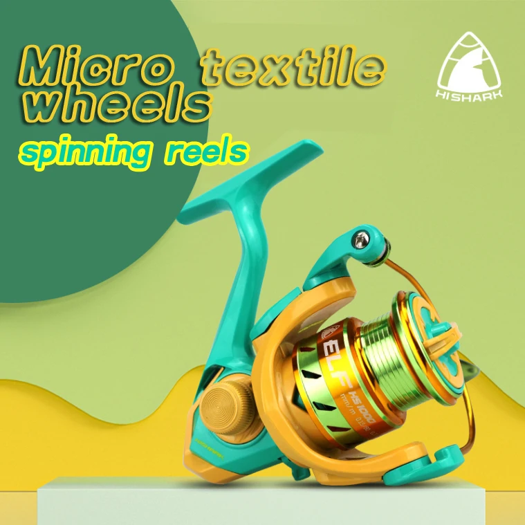 HISHARK Road Asian Spinning Wheel, Micro-Fishing Reel, 5.2:1 Speed Ratio 1000