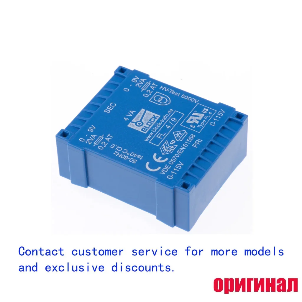 FL4/9 BLOCK PCB Encapsulated Transformer,4VA,2×115V to 2×9V,Safety Isolation Transformer