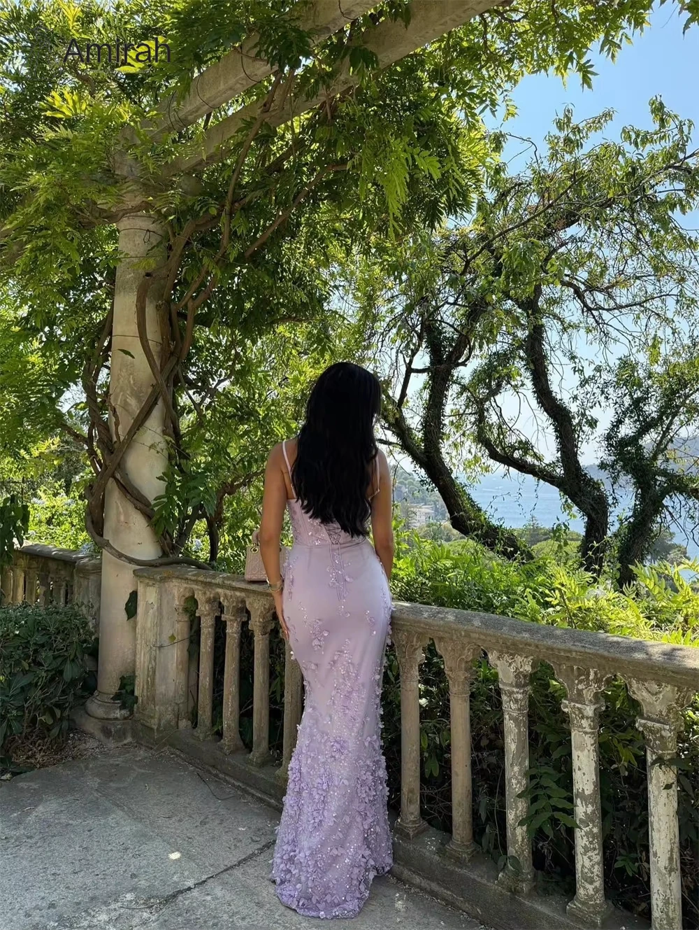 アミラ 3Dフラワー イブニングドレス D/パーティー フィッシュテール ボールガウン カスタムメイド ウェディングドレス オフショルダー プロムドレス 高級 2025