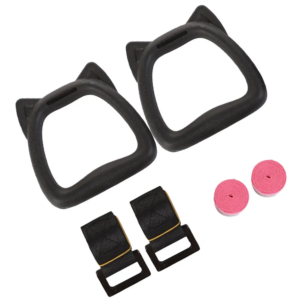 1Set Sports Gym Rings Professional Adjustable Straps Pressed Buckle Design Smooth Surface for Gymnastics Calisthenics Strength