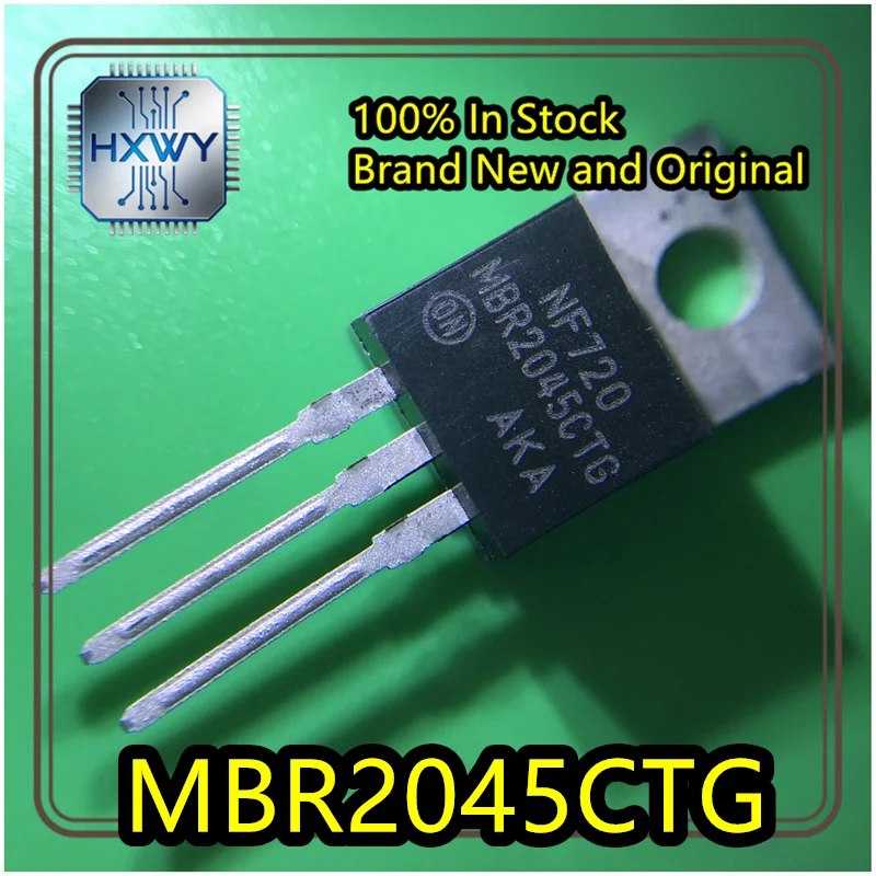 (10/50 PCS) MBR2045CT B2045G MBR2045CTG Schottky Rectifier Diode 20A 45V TO-220 Brand New Original In Stock Fast Delivery
