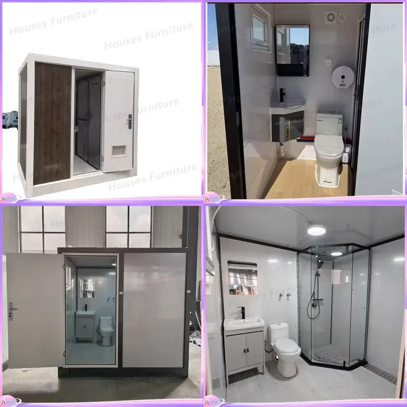 Industrial Outdoor Portable Bathroom Shower Room with Toilet Steel Modular Mobile Toilet Cabin for Camping Construction Site