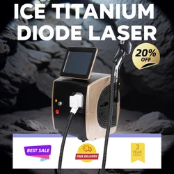 808nm Alexandrite Professional Soprano Diode Ice Titanium Laser Body Hair Removal Machine 3 Wave Device Permanent CE Woman 3000w