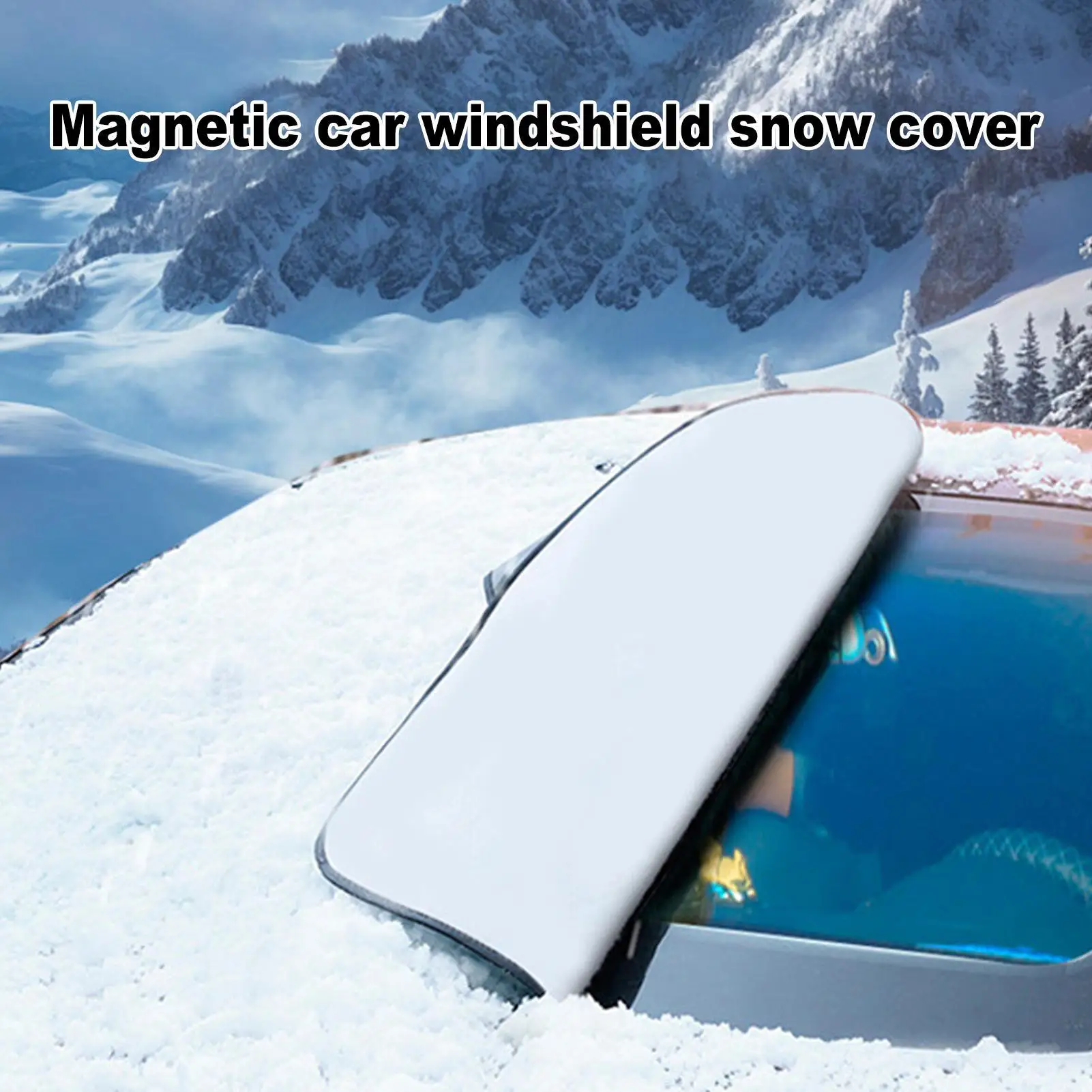 

Windshield Cover For Ice And Snow Magnetic Frost Windshield Cover Heavy-Duty Foldable Automotive Protector Guard For Outdoor Sun