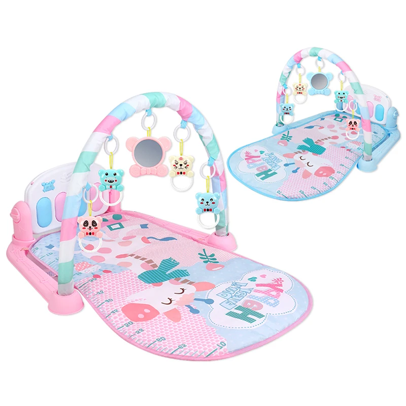 Baby Fitness Stand Music Play Gym Activity Toys Newborn Piano Crawling Blanket Pedal Game Pad Early Education 0-36 Months Gifts